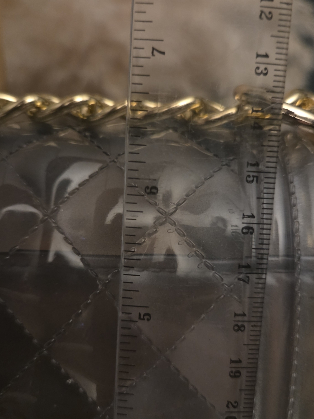 Smoky Transparent Quilted Jelly Chain Bag | Luxe Glam Statement Purse - Picture 10 of 17